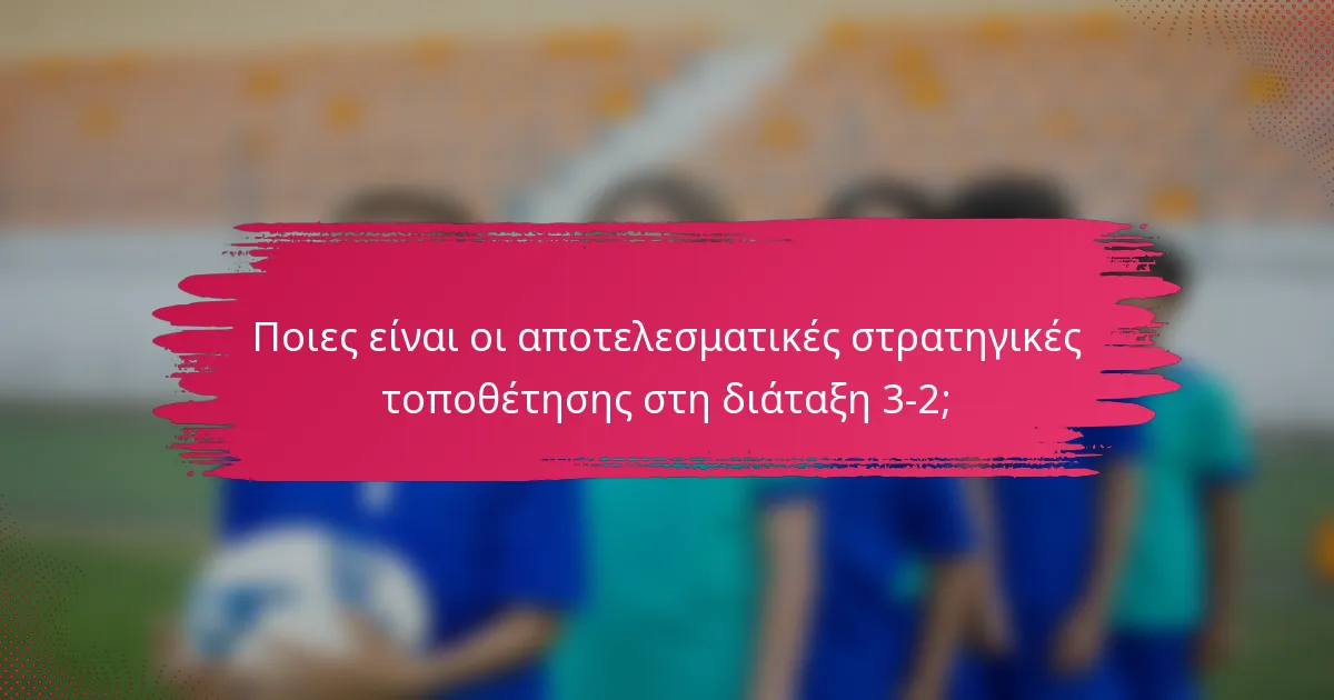 Ποιες είναι οι αποτελεσματικές στρατηγικές τοποθέτησης στη διάταξη 3-2;