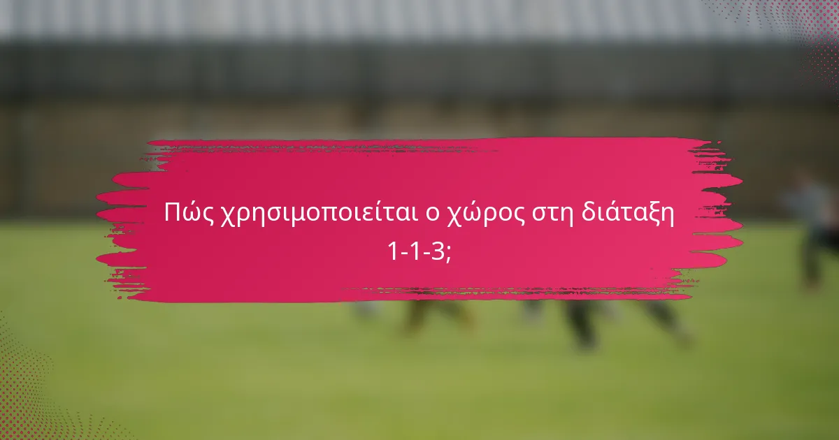 Πώς χρησιμοποιείται ο χώρος στη διάταξη 1-1-3;